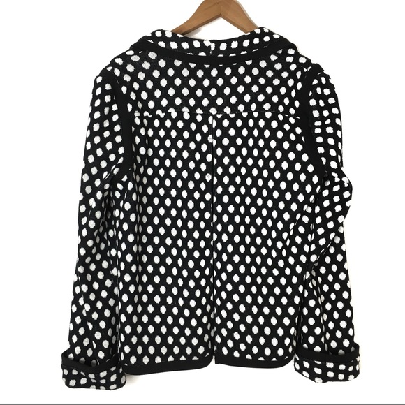 Joseph Ribkoff Sweater Jacket Polka Dots Sz 12 - Picture 4 of 8
